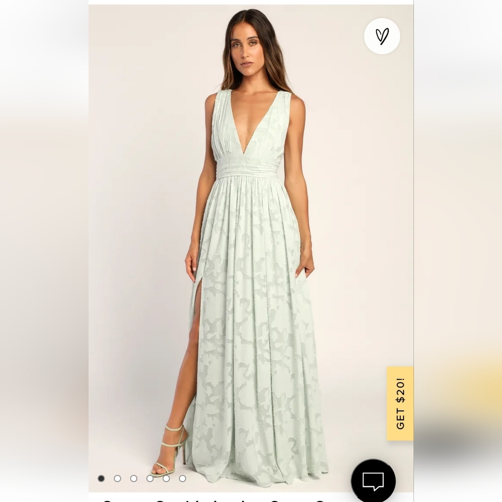Lulu's gown, size large, sage green